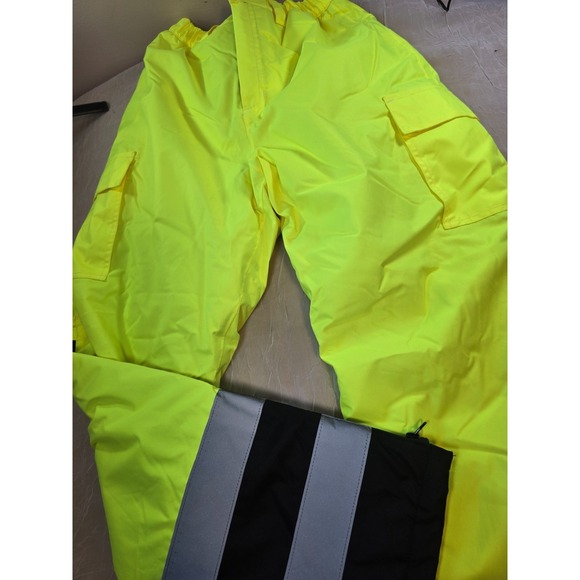 RefrigiWear Men's SMALL HiVis Insulated Waterproof Pants- High Visibility Warm
